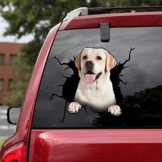 Labrador Retriever Crack pegatina para coche, pegatina para inodoro, pegatina para nevera 2