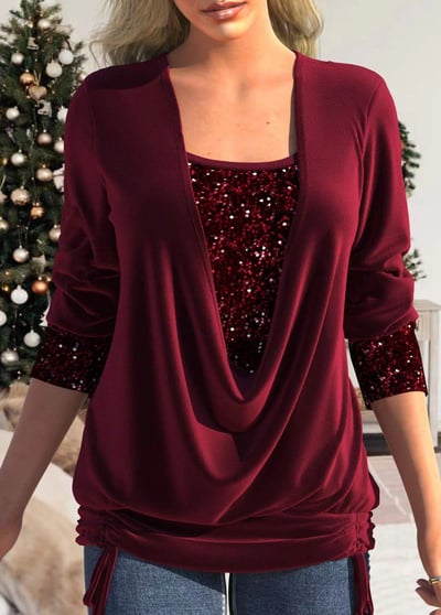 💥Hot Sale 49% OFF💃Sequins Long Sleeve Shirt✨ (Buy 2 Free Shipping)