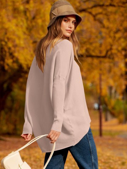 ✨Hot Sale 70% OFF⭐women's Irregular Oversized Dolman Sleeve Knitted Pullover