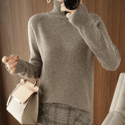 Women's Solid Turtleneck Knit Sweater(Buy 2 Free Shipping)