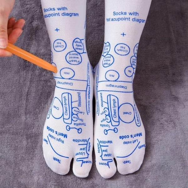 🔥Reflexology Chart Socks with Trigger Point Massage Tool