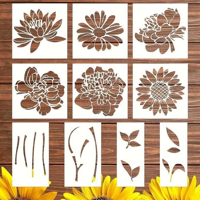 🏡Last Day 70% OFF -Blooming Flowers Stencil Kit🌻DIY Decoration