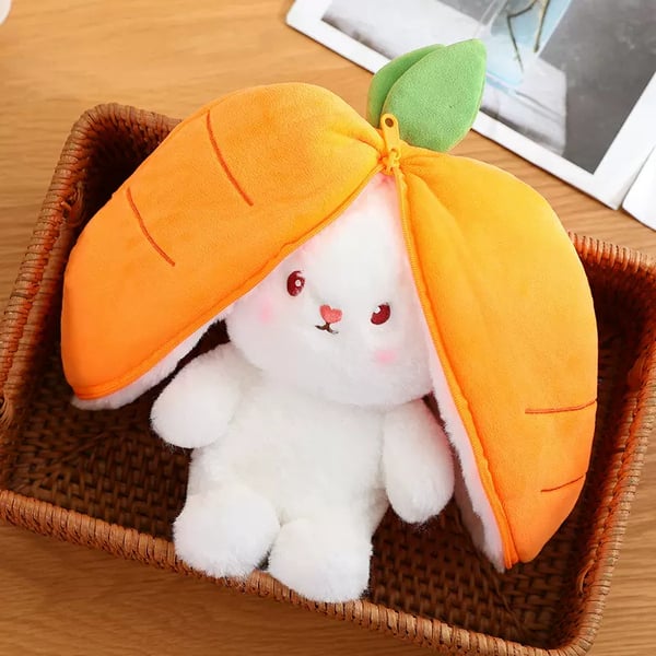 🔥2023 HOT SALE - 49% OFF🔥Strawberry Bunny Transformed into Little Rabbit Fruit Doll Plush Toy