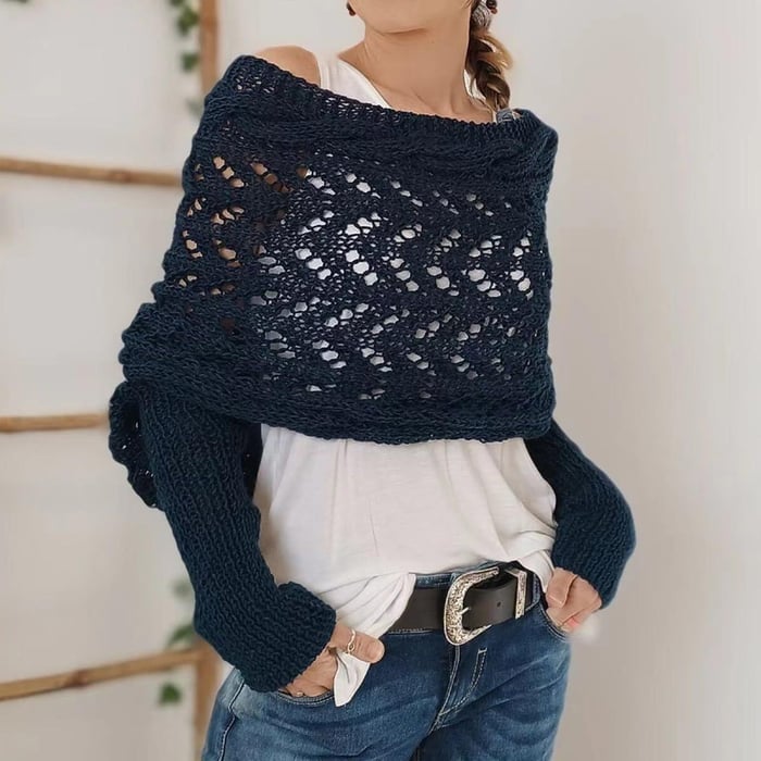 🧶Women's Knitted Double Sleeve Scarf🧣