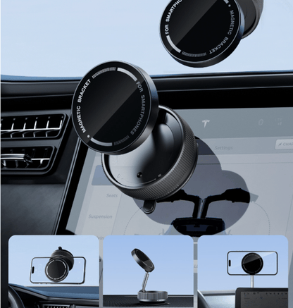 🚗📱Magnetic Phone Mount, Suction Car Phone Holder, Vacuum Phone Mount with One-Step Lock