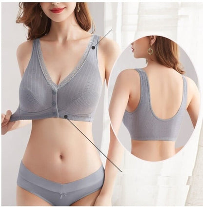 BUY 1 GET 2 FREE(Please add 3 pcs to cart)-Pure Cotton Non-steel Ring Breathable Comfortable Bra