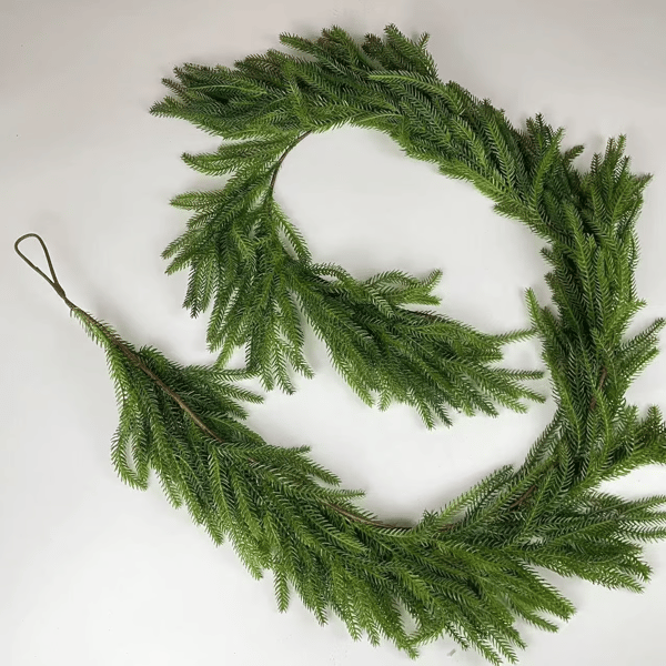 ✨Natural Christmas Greenery ✨- Real Touch Norfolk Pine Garland