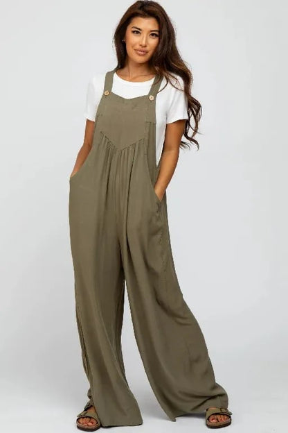 🔥Last Day 70% Off🔥Plus Size Wide Leg Overalls Jumpsuit (Buy 2 Free Shipping)