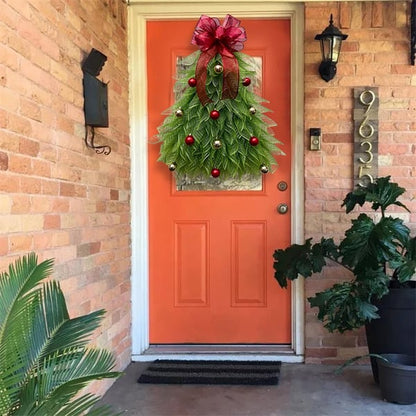 🔥Last Day 49% OFF - 🎄Handmade Christmas Tree Wreath for Front Door