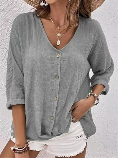 🔥Loose V-neck Pullover Women's Shirt (Buy 2 Free Shipping)