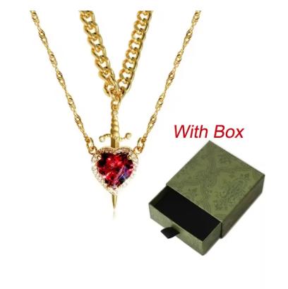 Heart and Sword Necklace Set（🔥Buy 2 Free Shipping）