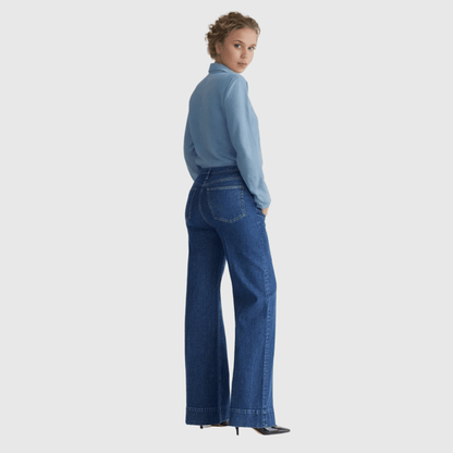 Tummy Control Tall Wide Leg Denim Trouser