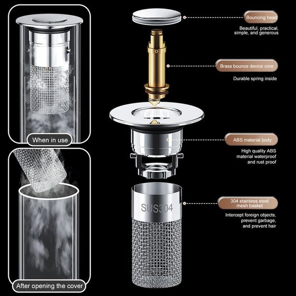 🔥Hot Sale - Isolate odor and prevent cockroaches-Stainless Steel Floor Drain Filter