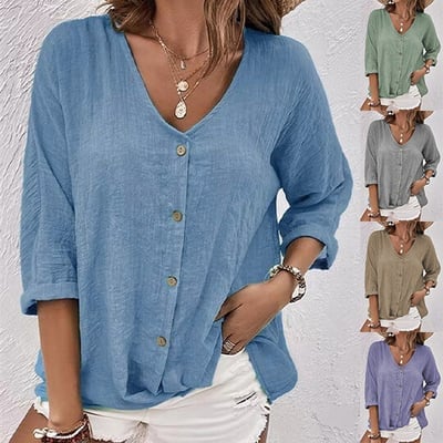 🔥Loose V-neck Pullover Women's Shirt (Buy 2 Free Shipping)