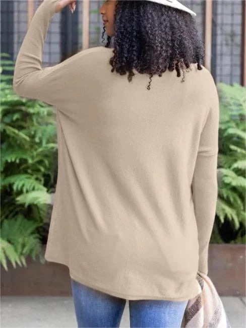 LONG SLEEVE THUMBHOLE SWEATER POCKET TUNIC BUY 2 FREE SHIPPING