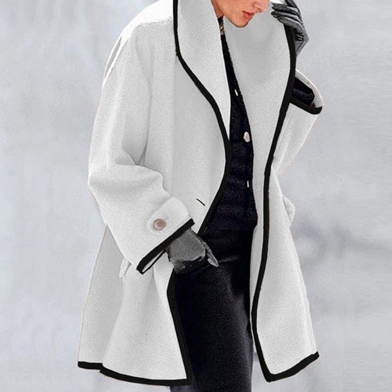 🔥Sale 49% OFF🎁-Hooded Color Block Woolen Coat (Buy 2 Free Shipping)