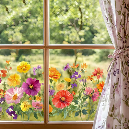 🔥LAST Sale 49% OFF💐Colorful Floral Bouquet Window Sticker