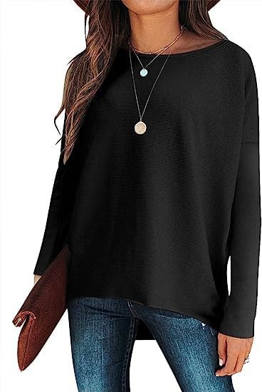 ✨Hot Sale 70% OFF⭐women's Irregular Oversized Dolman Sleeve Knitted Pullover