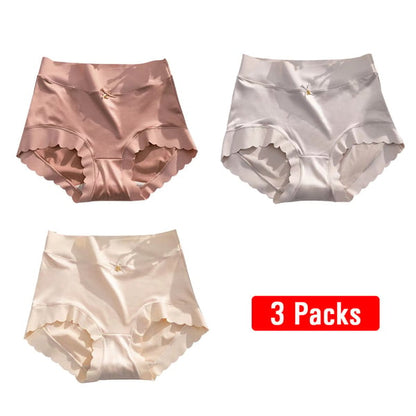 Pay1 Get 2(3packs) Premium Satin Antibacterial Ice Silk Moisture-absorbing Panties