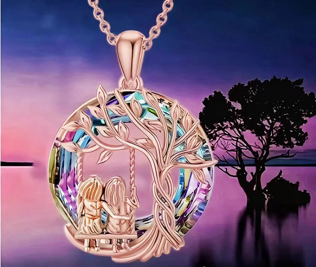 🎁925 Sterling Silver Tree of Life Sisters Necklace