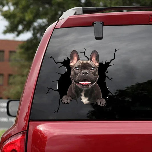 Autocollant de voiture, autocollant de toilette, autocollant de réfrigérateur (21) bouledogue français