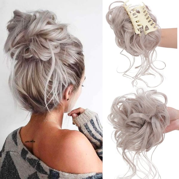 Morceau de cheveux chignon bouclé 