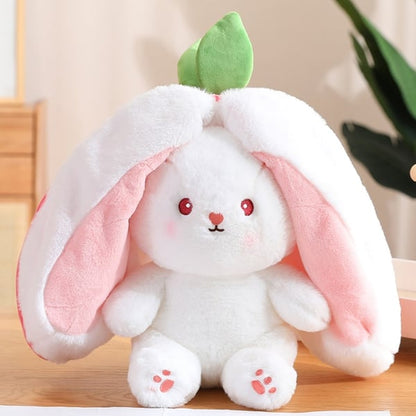 🔥2023 HOT SALE - 49% OFF🔥Strawberry Bunny Transformed into Little Rabbit Fruit Doll Plush Toy