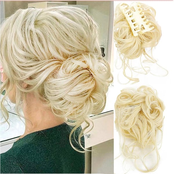 Morceau de cheveux chignon bouclé 