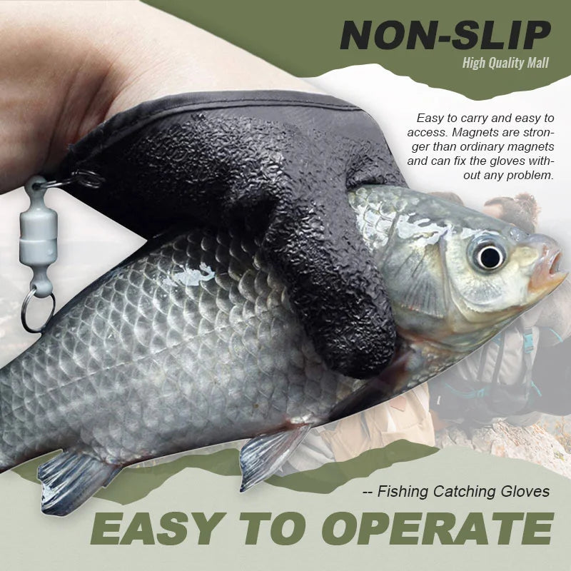 Guantes de pesca antideslizantes para proteger la mano