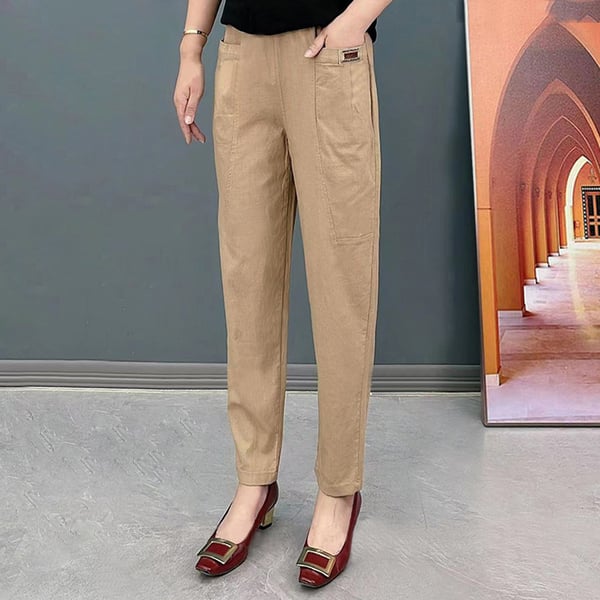 💝Women's Elastic Waist Cotton Pants