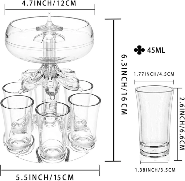 (💥VENTE CHAUDE💥)Distributeur d'alcool à 6 shots - Achetez-en 2, livraison gratuite