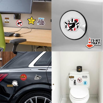 150 funny stickers for adults ，Suitable for bumpers, safety helmets, water bottles, colleagues, computers