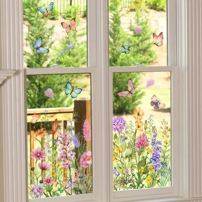 🔥LAST Sale 49% OFF💐Colorful Floral Bouquet Window Sticker