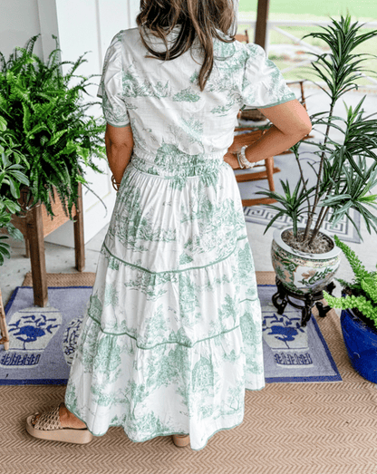 Women's Classic Charm Toile Maxi Dress (Buy 2 Free Shipping)