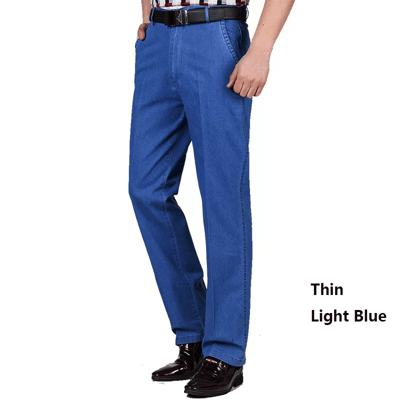 🔥 Men's High Waist Straight Fit Stretch Jeans（🔥Buy 2 Free Shipping🔥）