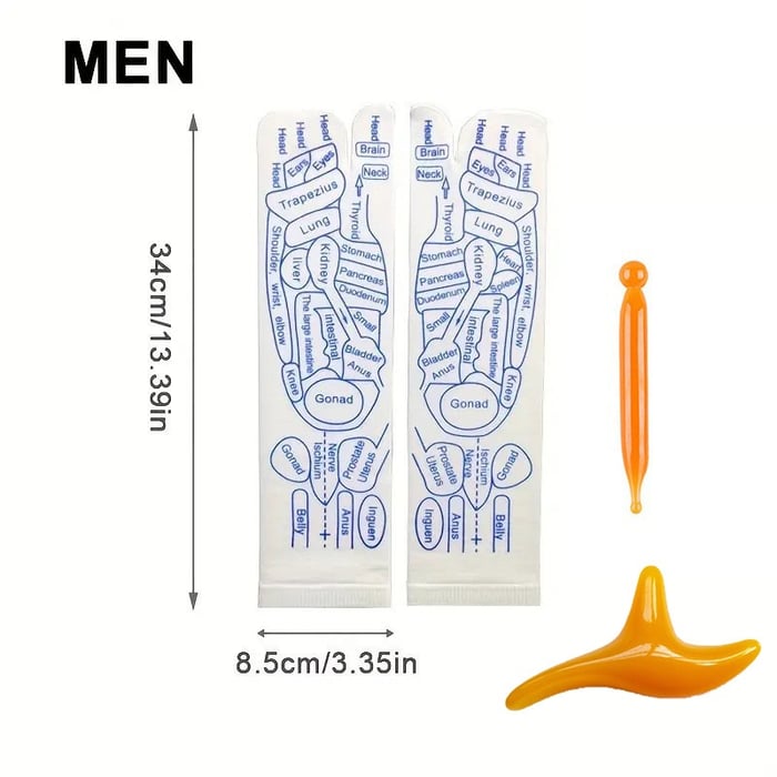 🔥Reflexology Chart Socks with Trigger Point Massage Tool