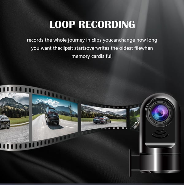 🔥 1080P HD 360° Rotating Mini ADAS Dashcam