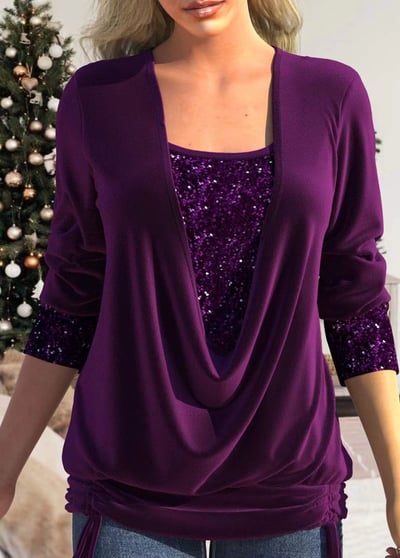 💥Hot Sale 49% OFF💃Sequins Long Sleeve Shirt✨ (Buy 2 Free Shipping)