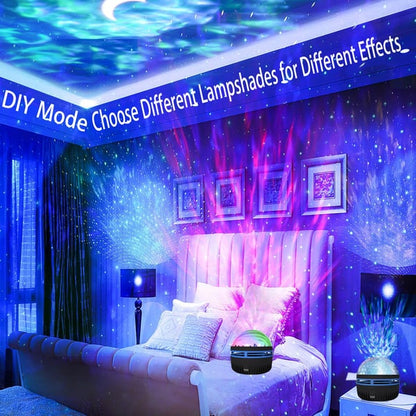 🔮2 in 1 Northern Lights and Ocean Wave Projector - With 7 Light Effects