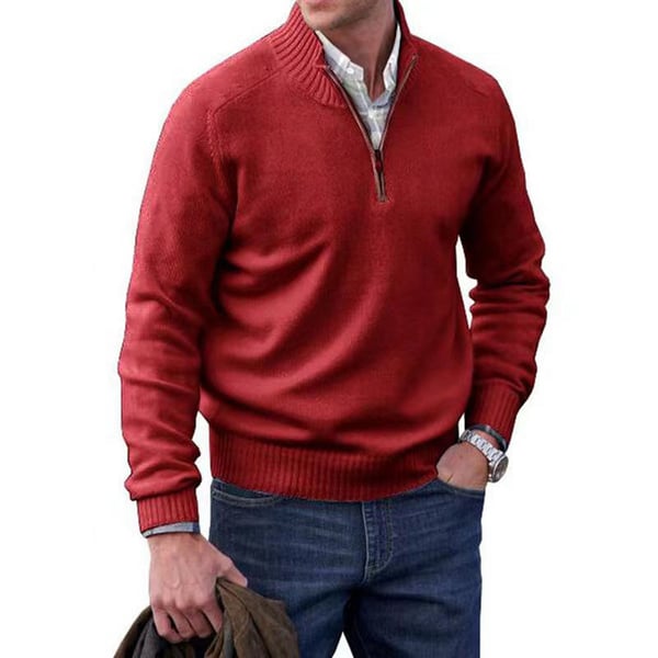 Men's Cashmere Zipper Basic Sweater (Buy 2 Free Shipping)