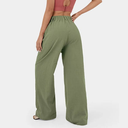 🔥 High Waisted Plicated Side Pocket Wide Leg Pants（🔥Buy 2 Free Shipping🔥）