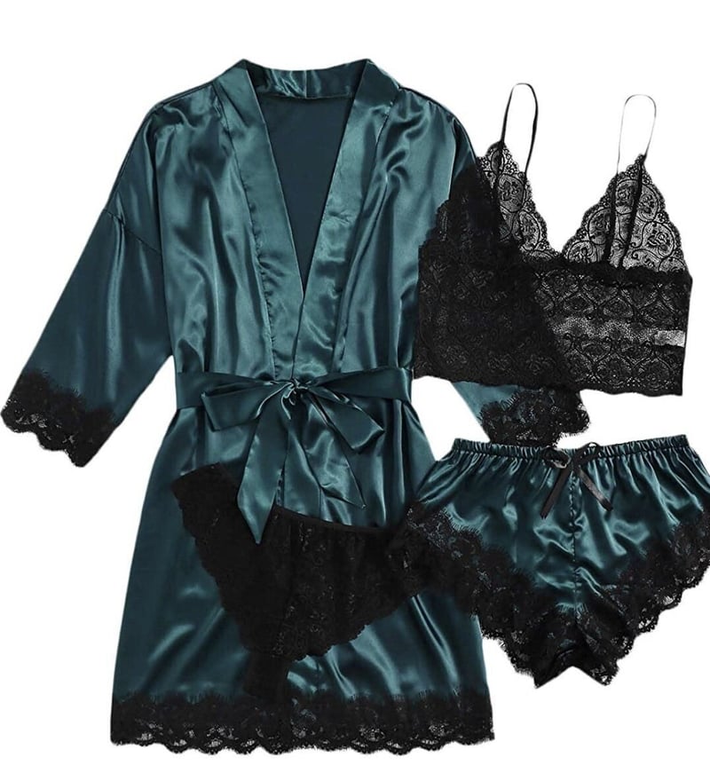 🔥LAST DAY SALE 49% OFF 🔥Valentine's Day 4 Pack Lace and Satin Pajamas Set 🌹