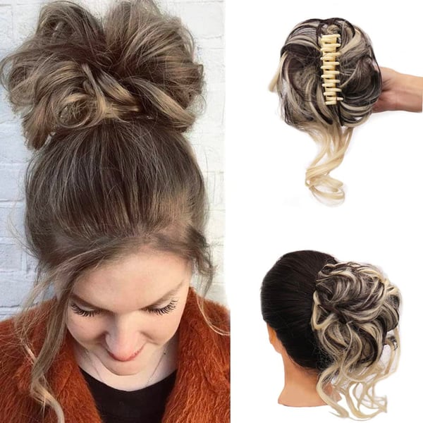 Morceau de cheveux chignon bouclé 