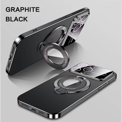 Large window phone case leak label magnetic bracket for iPhone 15promax case