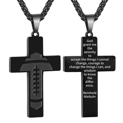 🔥LAST DAY 49% OFF - American Football Cross Bible Pendant