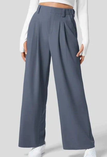 🔥 High Waisted Plicated Side Pocket Wide Leg Pants（🔥Buy 2 Free Shipping🔥）