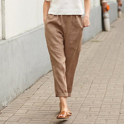 Linen-cotton women's large size loose pants (Buy 3 Free Shipping)