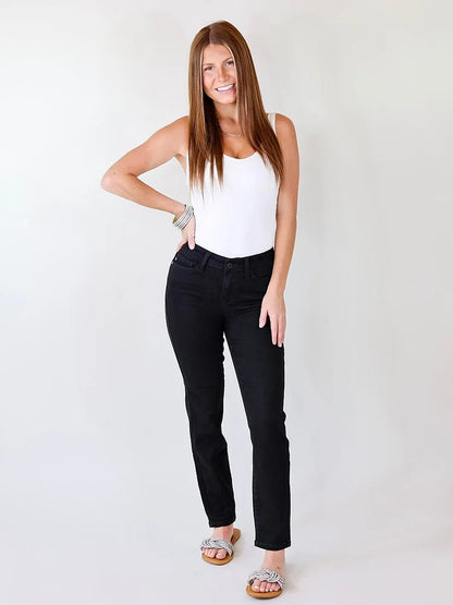 Tummy Control Cuffed Slim Fit Jeans (Buy 2 Free Shipping)