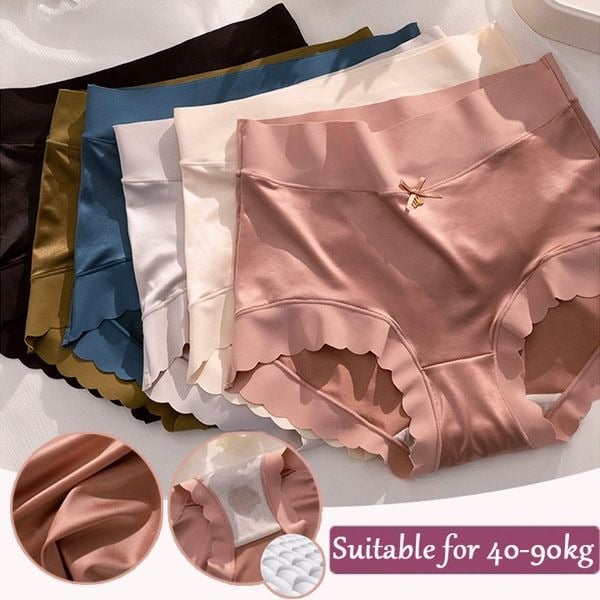 Payez 1, obtenez 2 (3 paquets) de culottes absorbant l'humidité en soie glacée antibactérienne en satin de qualité supérieure