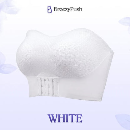 BreezyPush - Breathable Non-Slip Strapless Front Buckle Push-Up Bra